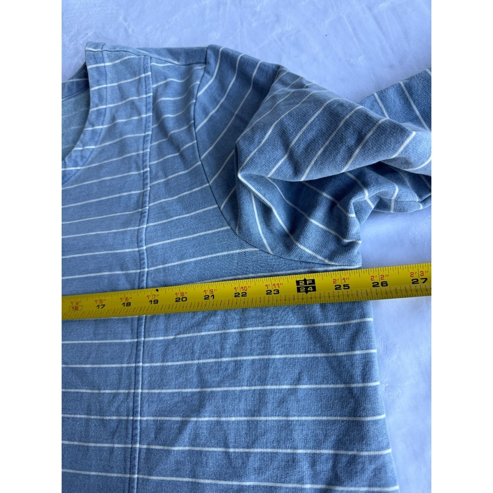 J Jill Pure Jill Indigo Tunic Top Shirt Womens XL Blue Striped Lagenlook Coastal - Picture 5 of 13